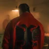 Drake Polar Opposites Albanian Flag Red Leather Jacket Inspiration Image