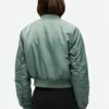 Emma Myers A Good Girl's Guide to Murder Pip Fitz Amobi Green Bomber Jacket Back