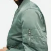 Emma Myers A Good Girl's Guide to Murder Pip Fitz Amobi Green Bomber Jacket Side