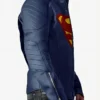 Henry Cavill Man of Steel Superman Clark Kent Blue Leather Motorcycle Jacket Side