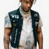 Juice Wrld Legends Never Die Black Denim Vest Inspiration