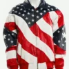 Michael Hoban American Flag Leather Jacket