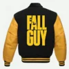 Ryan Gosling Carpool Karaoke The Fall Guy Black and Yellow Varsity Letterman Jacket Back