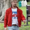 Ryan Gosling The Fall Guy Colt Seavers Red Bomber Jacket Inspiration Image