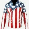 United Stated of America Flag Biker Leather Jacket