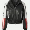 Woody McClain Power Book II Ghost Cane Tejada Amiri USA Flag Leather Jacket