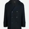 Brandon Sklenar It Ends with Us Atlas Corrigan Blue Peacoat Jacket