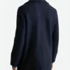 Brandon Sklenar It Ends with Us Atlas Corrigan Blue Peacoat Jacket Back