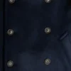 Brandon Sklenar It Ends with Us Atlas Corrigan Blue Peacoat Jacket Detailing