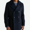 Brandon Sklenar It Ends with Us Atlas Corrigan Blue Peacoat Jacket Front