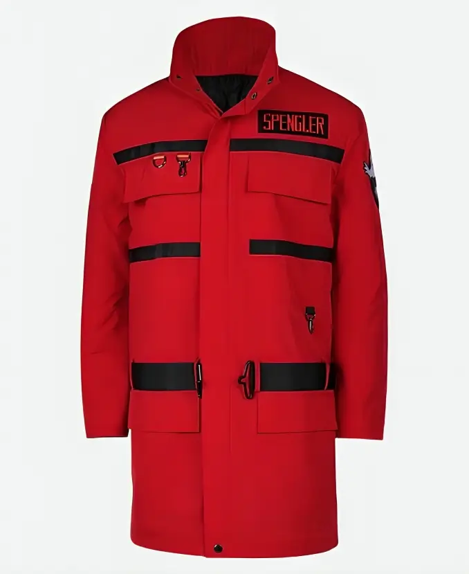 Paul Rudd Ghostbusters Frozen Empire Gary Grooberson Red Coat Jacket