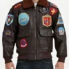 Top Gun Maverick Bomber Leather Jacket