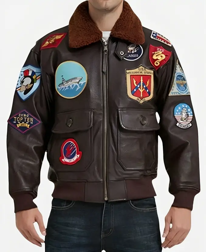 Top Gun Maverick Bomber Leather Jacket