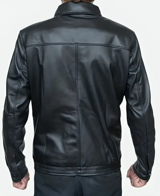 Will Smith Bad Boys for Life Lt. Mike Lowrey Black Leather Jacket Back
