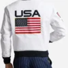 Joe Biden Paris 2024 Olympics Team USA White Bomber Jacket Back