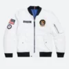 Joe Biden Paris 2024 Olympics Team USA White Bomber Jacket Front