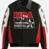 Kevin Durant Paris 2024 Olympics USA Basketball Leather Jacket