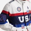 Lady Gaga Paris 2024 Olympics Team USA Closing Ceremony Jacket Close Up