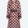 Lily Collins Emily in Paris Season 04 Emily Cooper Checkered Trench Coat