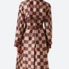 Lily Collins Emily in Paris Season 04 Emily Cooper Checkered Trench Coat Back