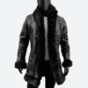 Robert Sheehan The Umbrella Academy Klaus Hargreeves Black Leather Faux Fur Coat