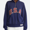 Lady Gaga USA Olympic Half Zip Jacket