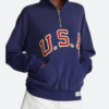 Lady Gaga USA Olympic Half Zip Jacket Side Image