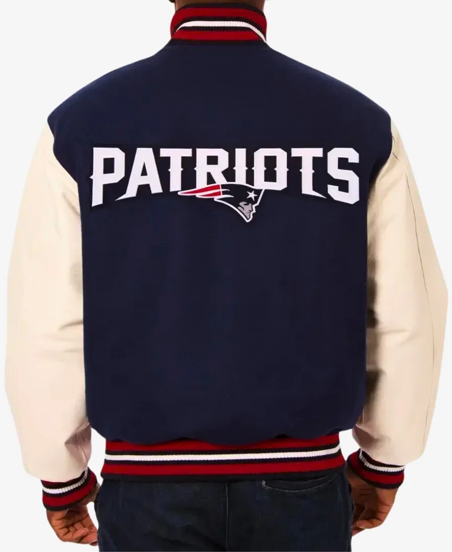 New England Patriots Varsity Jacket Back Image