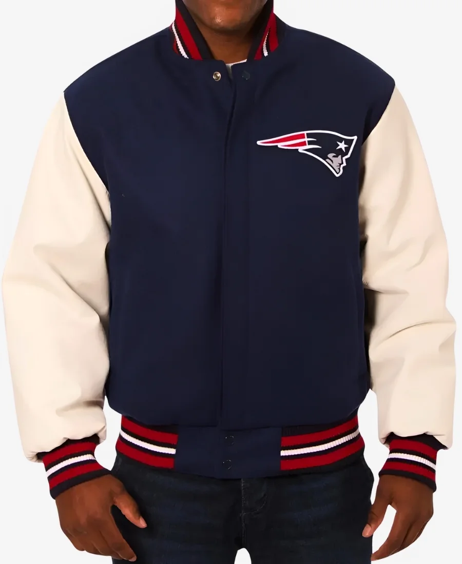 New England Patriots Varsity Jacket Front Zoom Image