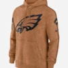 Philadelphia Eagles Brown Hoodie - Front Image