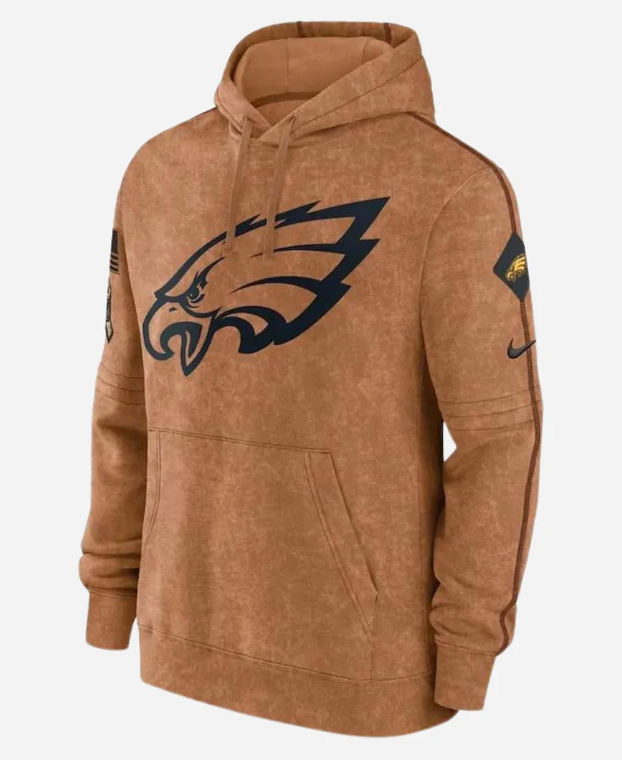 Philadelphia Eagles Brown Hoodie - Front Image