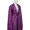 Purple Plaid Coat Side