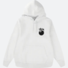 Stussy 8 Ball White Hoodie Front