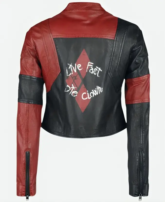 Suicide Squad 2 Harley Quinn Leather Jacket Back