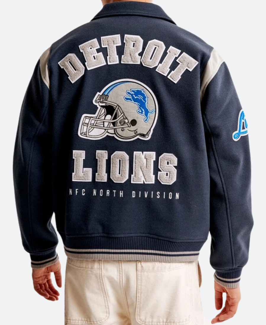 Abercrombie X Detroit Lions Jacket Back Image