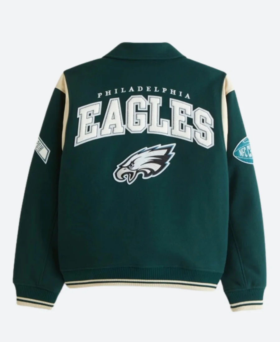 Abercrombie X Philadelphia Eagles Jacket Back Image