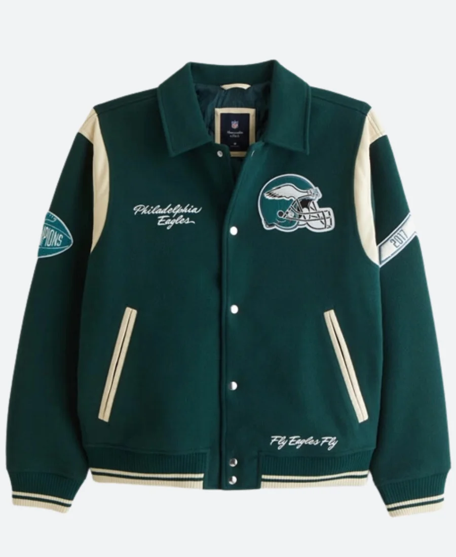 Abercrombie X Philadelphia Eagles Jacket Front Image