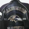 Baltimore Ravens Leather Jacket Back Image 1