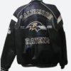 Baltimore Ravens Leather Jacket Back Image