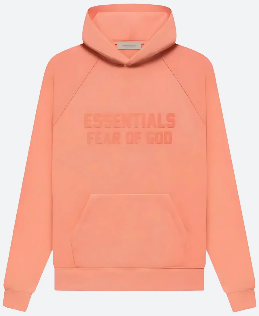 Coral Essentials Fear Of God Hoodie Front Image