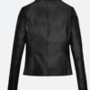 Jenna Ortega Wednesday Leather Jacket Back Image