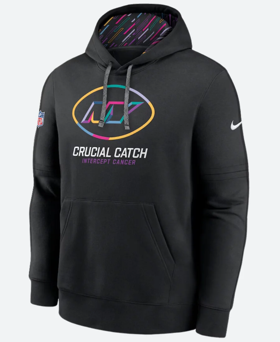 New York Jets Crucial Catch Club 2024 Hoodie Front Image