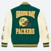 OVO X Green Bay Packers Varsity Jacket Back Image