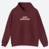 OVO X Hate Survivor Hoodie Maroon Front Image