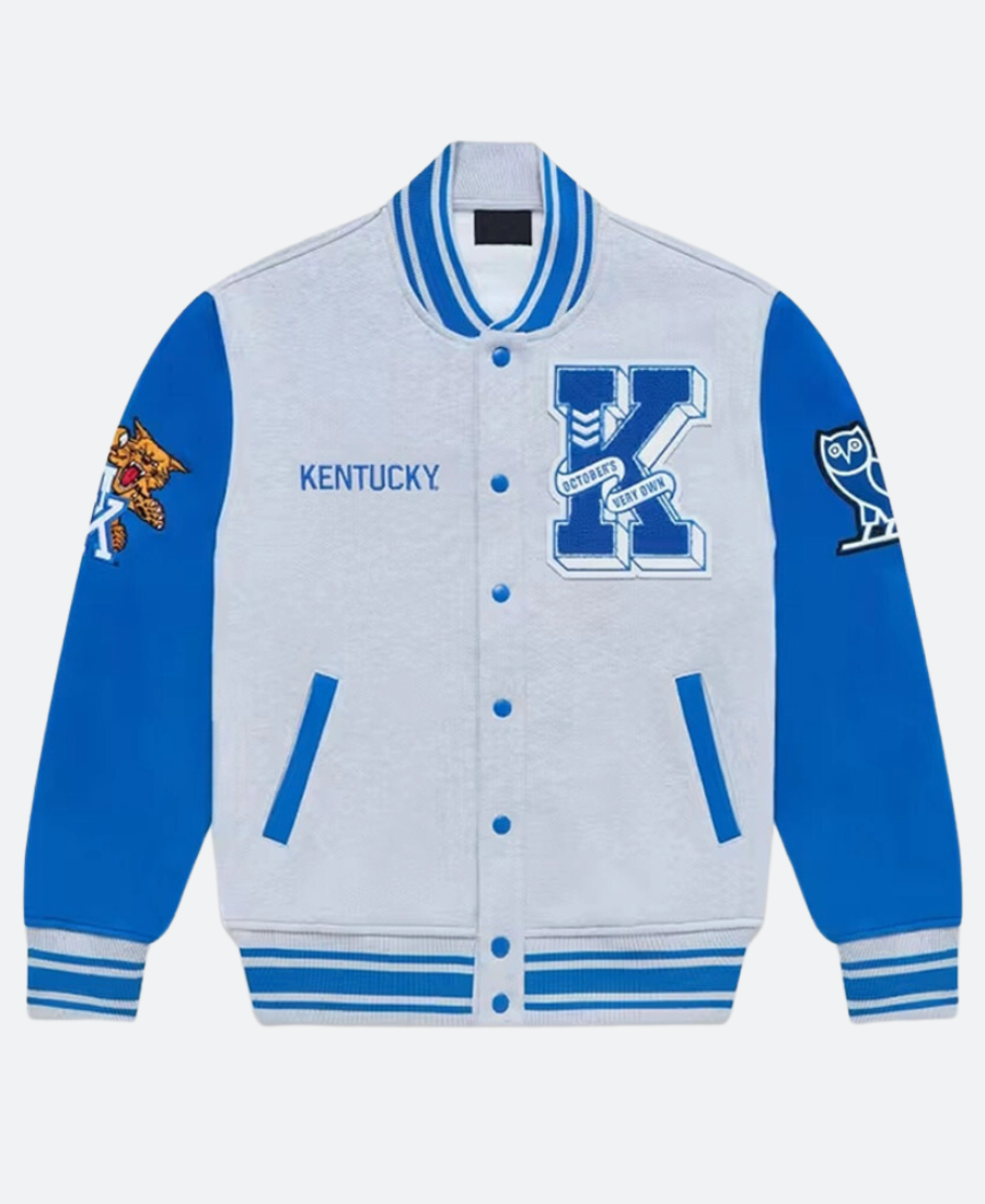 OVO X Kentucky Wildcats Varsity Jacket Front Image