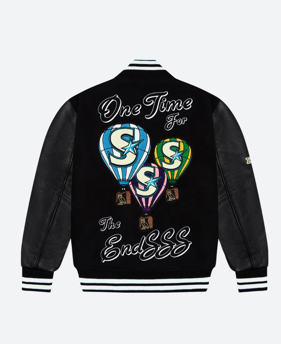 OVO X Scarborough Shooting Stars Varsity Jacket Back Image