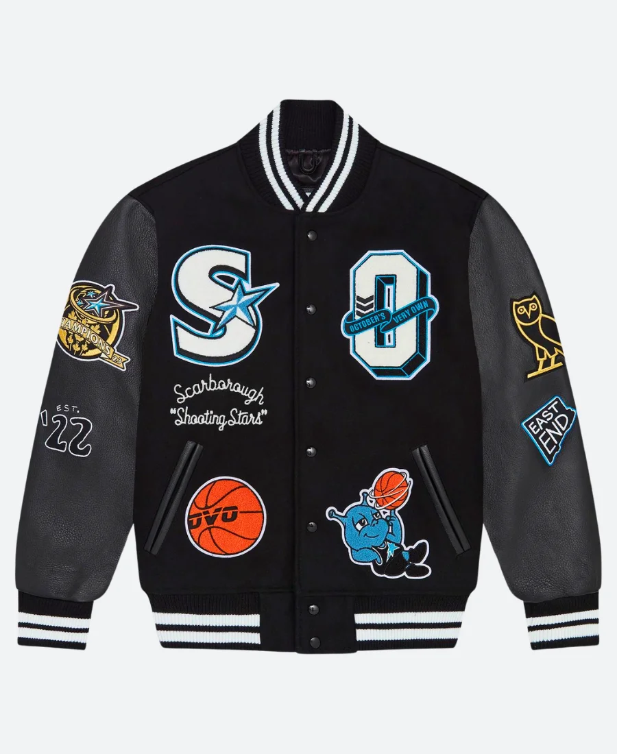 OVO X Scarborough Shooting Stars Varsity Jacket Front Image