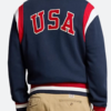 Olympic Team USA Blue Baseball Jacket Back Image