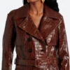 Only Murders in the Building S04 Selena Gomez Crocodile Coat Front Image 1