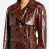 Only Murders in the Building S04 Selena Gomez Crocodile Coat Front Image 2